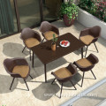 chair dinette round table balcony small tea table